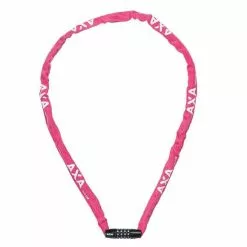AXA Rigid 120cm Ketjulukko Koodilla, Pinkki
