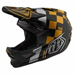 Troy Lee Designs TLD D3 Fiberlite Full Face Kypärä -MAASTOPYÖRÄT myymälä tld198raceshopblkgld