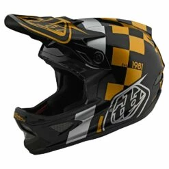 Troy Lee Designs TLD D3 Fiberlite Full Face Kypärä -MAASTOPYÖRÄT myymälä tld198raceshopblkgld